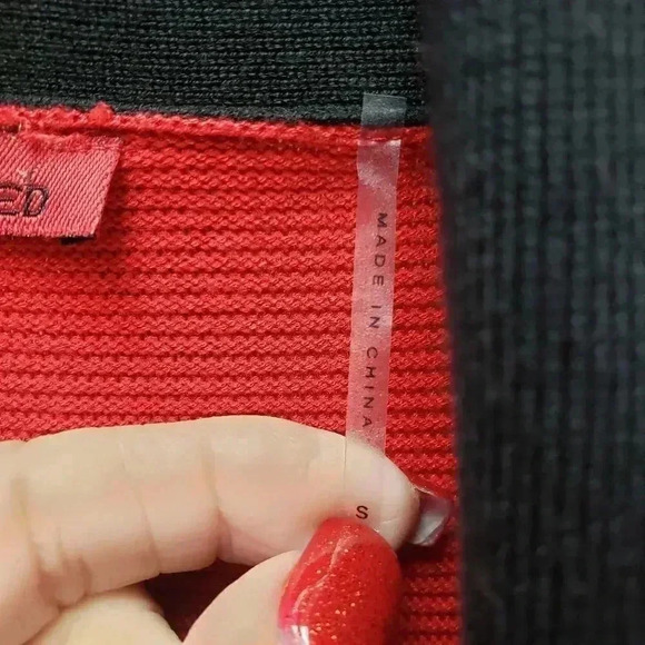 Red Black and Red Sweater/Cardigan - Picture 3 of 7